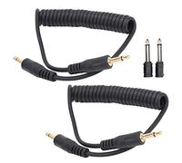 Generic Professional Grade 3.5mm to 6.35mm Synchronization Connecting Cable Set for Efficient Flash Connection, 2Pcs Flashing Wire for Studio Photography