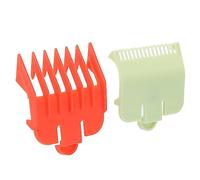 Generic Professional Hair Clipper Guide Combs Safe Attachment for Better Haircuts for Beginners, 2pcs Plastic Hair Trimmer Supply for Men Women (red and green)