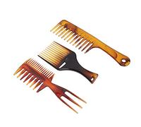 Generic Professional Hair Styling Comb Set 3pcs Portable Wide Tooth and Fish Bone Combs for Thick and Curly Hair