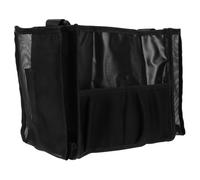 Generic Professional Makeup Brush Pouch Makeup Waist Bag Large Capacity Black Waterproof Gauze with Expandable Storage for Travel and Daily Use