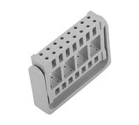 Generic Professional Manicure Drill Bits Container for Organized Storage and Safety, 16 Holes Design, Eco-Friendly Plastic for Salon or Home Use (Gray)