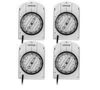 Generic Professional Map Scale Compass Set of 4 for Hiking and Camping Durable Acrylic Outdoor Navigation Tool