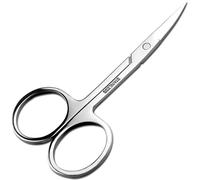 Generic Professional Precision Nail Scissors, Stainless Steel, Silver, Multi-Purpose Small Eyebrow, Toenail, Curved Blade