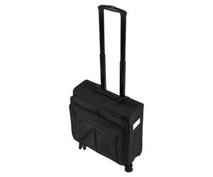 Generic Professional Rolling Makeup Train Case with Increased Grip and Safety Storage for Makeup Artist, Large Black Trolley Cosmetic Bag with Straps for Versatile Usage