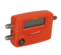 Generic Professional Satellite TV Signal Finder Digital Meter with Buzzer Control for Quick Setup, Perfect for Camping, Orange