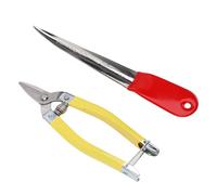 Generic Professional Wicker Repair Tool Kit Practical Stainless Steel Scissor Pry Tool for Rattan Weaving Rattan Repairing Scissor Set for Home Furniture Maintenance