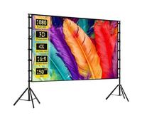 Generic Projector Screen With Stand Wrinkle-Free 160° 60-150 Inch(120 inch)