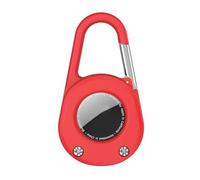 Generic Protective Cover Anti-Lost Holder Case Keychain Holder for Apple AirTag (Red)