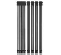 Generic PSU Cable Extension Kit 30CM Length with Cable Combs 1x24Pin/2x8Pin(4+4) EPS/2x8Pin(6P+2P) PCI-E/PC Sleeved Cable for ATX Power Supply (Black) (Black)