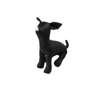 Generic PU Leather Dog Mannequins Sitting Models to Display for Dog Clothing Pet Shop , S Size Black