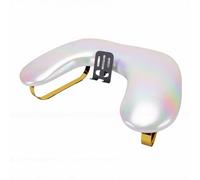 Generic PU Leather Nail Arm Rest with Adjustable Phone Holder Ergonomic Design for Salon Manicure Sessions 1 Unit (Iridescent White)