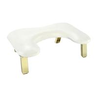 Generic PU Leather U Shape Arm Rest, Nail Art Accessories, Nail Hand Rest, Nail Arm Rest Stand for Salons, White