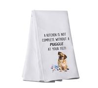 Generic Puggle Dog Tea Towel A Kitchen is Not Complete Without A Belgian Puggle Kitchen Towel Puggle Dog Lover Gift (A PUGGLE t)