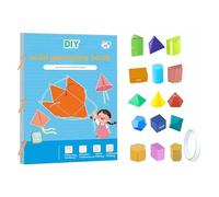 Generic Pull String 3D Geometry Learning Book with Geometric Model Geometry Thinking Training Book with Pull Cord for Beginners Enhance Geometric Understanding