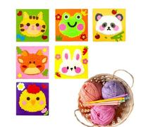 Generic Punch Needle Kit - Cartoon Animal Embroidery Fabric Painting Handmade Materials