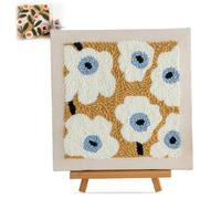 Generic Punch Needle Kit, Embroidery, Adults, Non-Foldable, Floral, 1PC