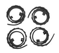 Generic Puppy Collars, Silicone Pet Collar Soft 4pcs Comfortable Telescopic for Small Large Pets (Black)