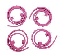 Generic Puppy Collars, Silicone Pet Collar Soft 4pcs Comfortable Telescopic for Small Large Pets (Purple)