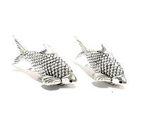 Generic Pure Solid Silver Fish Figurine for Astrological and Lal Kitab Remedy | Silver Fish for Vastu, Pooja, Housewarming and Gift (Small, Pair)