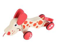 Generic Push Pull Toy Puppy Walk Along Pull Wooden Hound Dog Walk A Long Puppy Wooden Pull Toy for Walking Toddlers (Type 1)