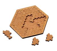 Generic Puzzle General Wooden Fractal Tray Puzzles with Frame, Mentally Challenging Puzzles for Children and Adults, Difficulty Level in Geometry for Children and Adults