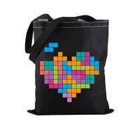 Generic Puzzle Love Tote Bag - Embrace the Puzzle Love Design, Video Game Heart Tote Bag - Medium, Unisex, Women's Classic Video Game Lovers