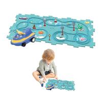Generic Puzzle Race Car Track Set - Puzzle Race Track, Car Game | Detachable Car Track Set, Modular Race Track for Kids, Romp