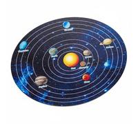Generic Puzzle Solar System Wooden Educational Game Interactive Activity Hand Skills Puzzle Learning Tool Suitable for Early Childhood Play, Round Planets