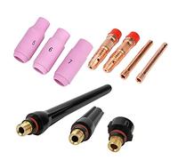 Generic Quality TIG Ceramic Nozzle Collet Body Back Cap Pack for WP-17/18/26 TIG Welding Torch Essential for Welding Jobs 10pcs (10pcs)
