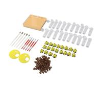 Generic Queen Rearing Grafting Kit, Plastic Breeding Cell Cup with 110 Cells and 20 Hair Roller Cages, for Beekeeping Supplies and Queen Bee Production