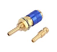 Generic Quick Connector Hose Fitting M6 Brass Fast Connection for MIG TIG Welding Torch Gas Water Use (Blue)