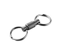 Generic Quick Detach Keychain Heavy Duty Swivel Hook Detachable Double Multipurpose Storage Clip Aluminum Alloy Suitable for Detachable, Gray