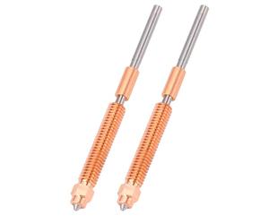 Generic Quick Swap Nozzle Hardened Steel CrZrCu All Metal for K2 PLUS 3D Printer,Smooth Inner Wall,2 Pcs (0.4mm)