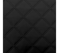 Generic Quilted Diamond Faux Leather Car Seating Upholstery Fabric - Double Stitch Diamond Large, Black, 100% Pu, 140cm width