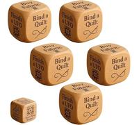 Generic Quilter's Dice, 20 Wooden Decision Dice with 6 Engraved Quilting Tasks, Creative Tool for Quilting Projects (5 pcs)