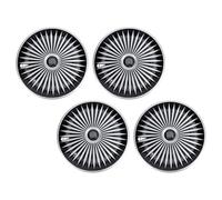 Generic R14 Hub Cap 14 Inch ABS Wheel Rim Cover Replacement Snap In Hubcap Wheel Cover 4PCS for Steel Wheels Car Owners Replacing Worn Covers for Escort (Silver Black)
