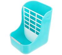 Generic Rabbit Food Feeder with Built-in Grass Tray Plastic Rack for Small Animals, Blue, Designed to Hold in Place and Minimize Waste, for Rabbits and Small Pets