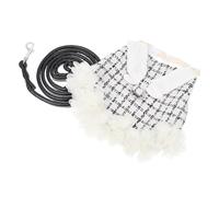 Generic Rabbit Harness and Leash Set for Small Pet Bunnies Black and White Bunny Vest Harness with Leash Cute Pet Rabbit Clothes