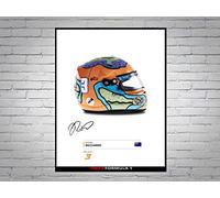 Generic Racing Driver Daniel Ricciardo 2022 Helmet Signed Poster A4
