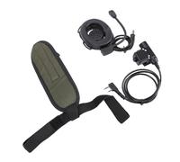 Generic Radio Headset with Noise Cancelling Mic Headband Push to Talk Key Headphones for UV5R Plus BF888S TK3202 Outdoor Sports Communication (Black)