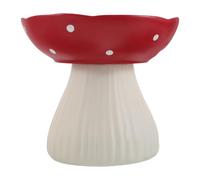 Generic Raised Cat Food Bowl Ceramic Cat Feeding Bowl Ergonomic Elevated Structure Whisker Neck Fatigue Relief Elegant Porcelain Finish Shallow Design Mealtime Feeding for Dogs Pets