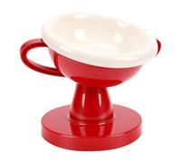 Generic Raised Dog Bowl with Trophy Design for Stylish Dining and Neck Protection for Cats and Small Dogs