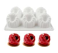 Generic Raspberry Mold | 3D Raspberry Cake Decorating Mold - 6 Cavity Fruit Pastry Moulds - for Home Kitchen, Bakery, Bakery, Baking
