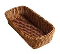 Generic Rattan Chopstick Basket Large Rectangular Wicker Storage Basket Biscuit Freshener Organiser Bins Silverware Tins Decorative Pan Condiments Garage Cube Containers Plastic