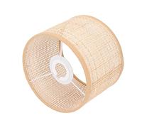 Generic Rattan Vintage Lamp Shade Light Cover for E27 E14 Chandelier Table Floor Lamp, Hand Woven Rattan Basket Chandelier Shade, Ideal for Living Room Bedroom Decor