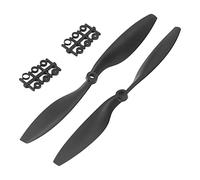 Generic RC Aircraft Propellers Black Nylon Flexible Aerodynamic Design Easy Assembly for Fixed Wing RC Models 2 Units