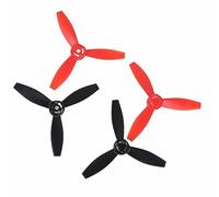 Generic RC Airplane Propeller Efficient Triangular Design for Bebop 2 Drone 4pcs Lightweight Replacement (2 black red)