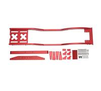 Generic RC Car Frame Set with Premium Aluminum Bumpers for SCX10 D90 1/10 Crawler Enhanced Performance and Durability (Red)