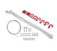 Generic RC Car Metal Buckle Trailer Chain and Tow Rope Set for 1/10 Axial SCX10, Durable RC Model Car Accessories for Off-Road Adventures