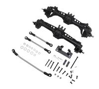 Generic RC Front Rear Axle Set, Nylon Construction Axle Set, Increased Ground Clearance for Axial SCX10 and SCX10 II 1:10 Scale Remote Control Crawler (Black)